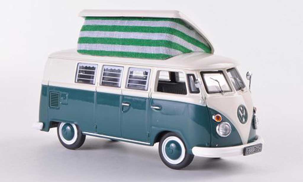 Volkswagen T1 1/43 Schuco Campingbus grun/bianco modellino in miniatura