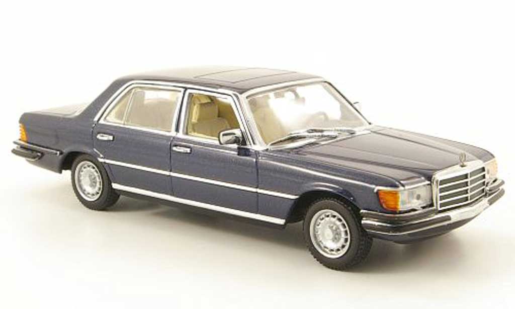 Mercedes 450 SEL 1/43 Minichamps SEL 6.9 (W116) blu modellino in miniatura