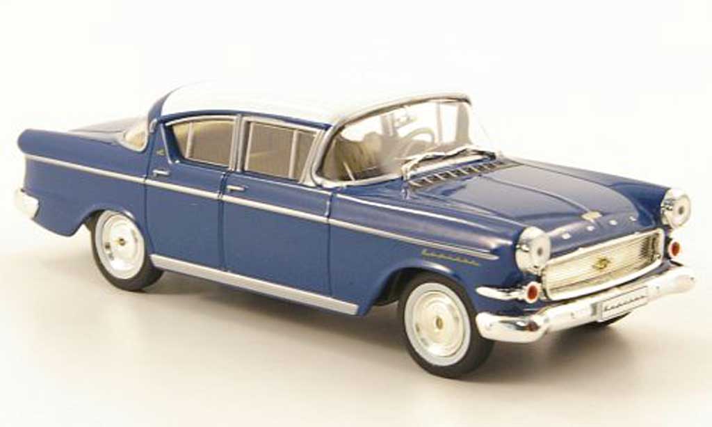 Opel Kapitan 1/43 Hachette P2.5 L blu/bianco (ohne Magazin) 1958 modellino in miniatura