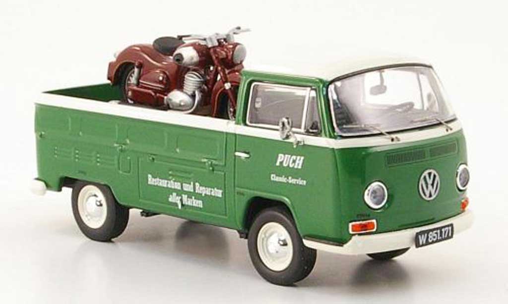 Volkswagen T2 1/43 Premium ClassiXXs Puch Pritsche Puch Classic Service mit SGS als Ladegut modellino in miniatura