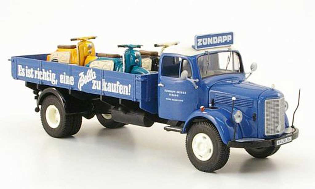 Mercedes L3500 1/43 Premium ClassiXXs + Zundapp Pritsche Zundapp-Werke GmbH avec 3 Bella als Ladegut modellino in miniatura