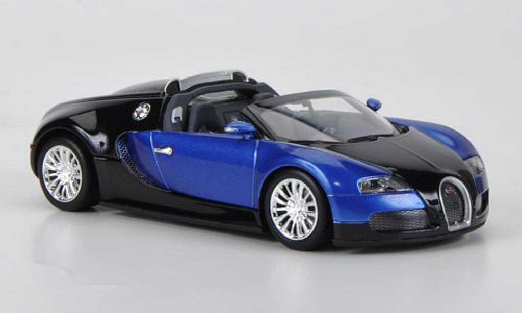 Bugatti Veyron Grand Sport 1/43 Minichamps Grand Sport nero/blu 2010 modellino in miniatura