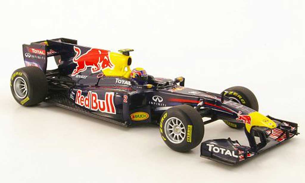 Renault F1 2011 1/43 Minichamps 2011 Red Bull No.2 M.Webber Prasentation modellino in miniatura
