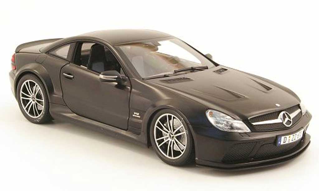 Mercedes Classe SL 65 1/18 Minichamps 65 amg (r230) black series mattnero 2009 modellino in miniatura