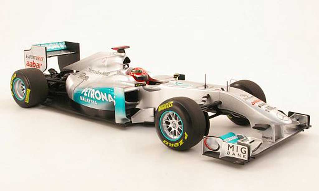 Mercedes F1 1/18 Minichamps MGP Team No7 Petronas M.Schumacher Showcar 2011 modellino in miniatura