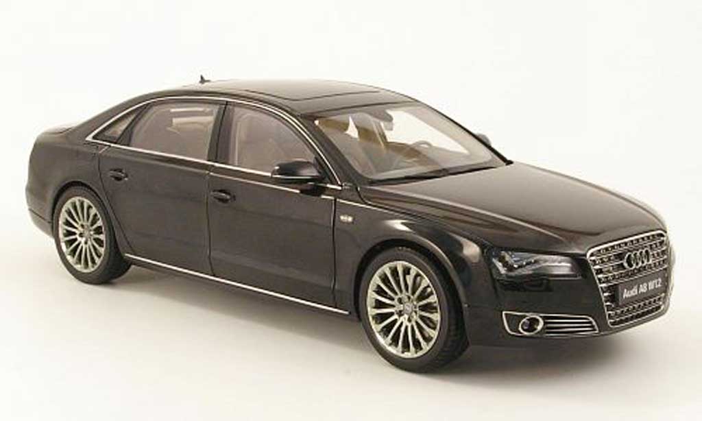 Audi A8 W12 1/18 Kyosho W12 l (d4) nero 2010 modellino in miniatura