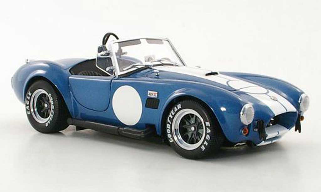 Shelby Ac Cobra 1/18 Kyosho Cobra 427 S/C blu/bianco modellino in miniatura