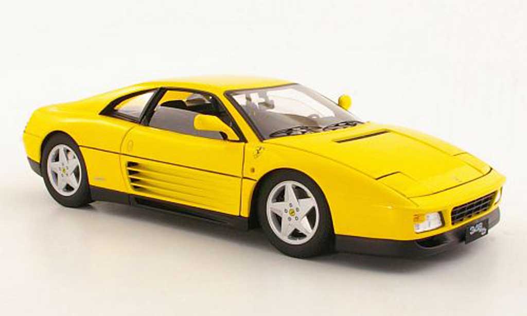 Ferrari 348 TB 1/18 Hot Wheels Elite TB giallo 1989 modellino in miniatura