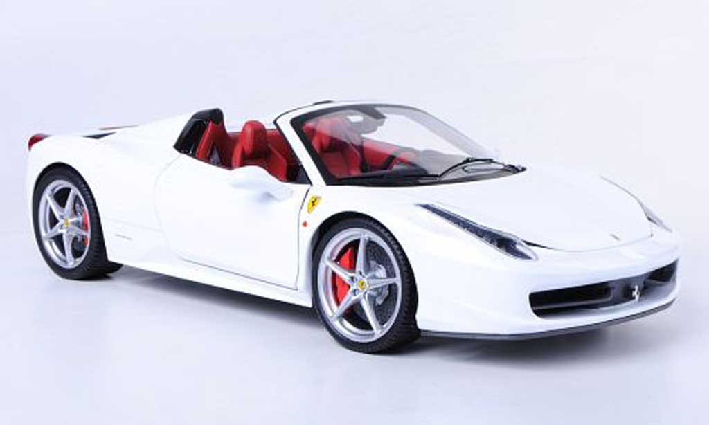 Ferrari 458 Italia Spider 1/18 Hot Wheels Elite Italia Spider bianco (Elite) modellino in miniatura