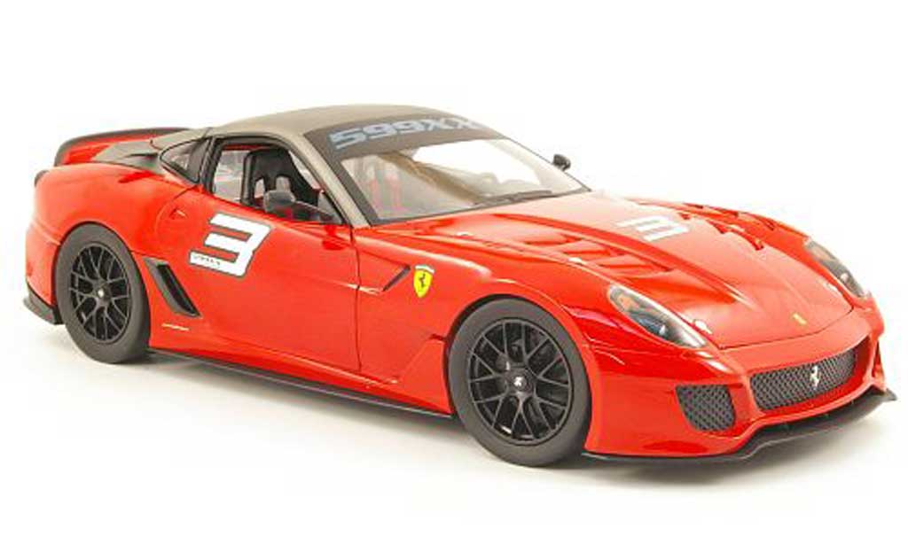 Ferrari 599 XX 1/18 Hot Wheels XX no.3 rosso/grigio modellino in miniatura
