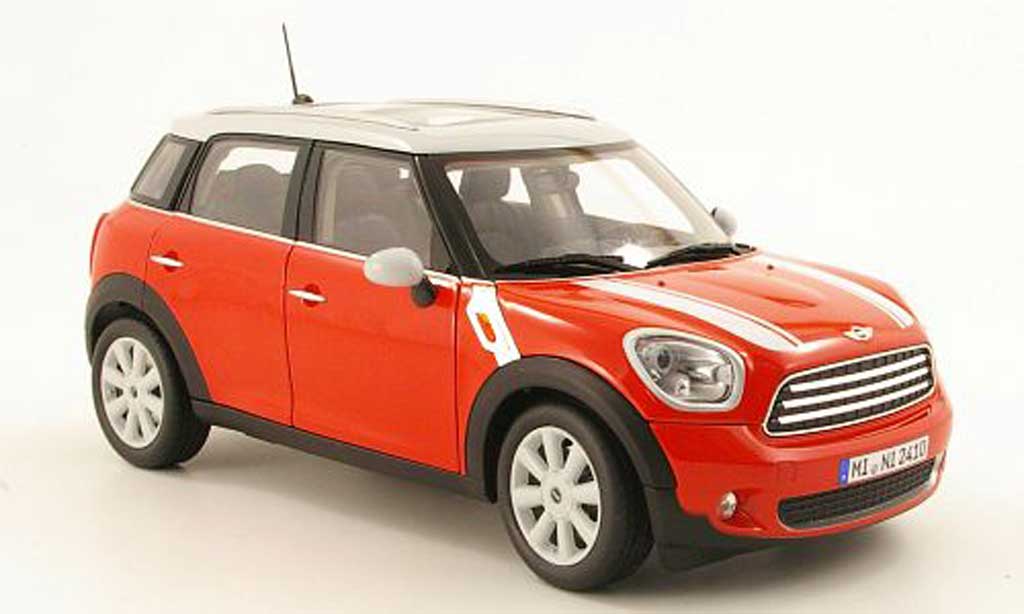 Mini Countryman 1/18 Norev rosso/grigio 2010 modellino in miniatura