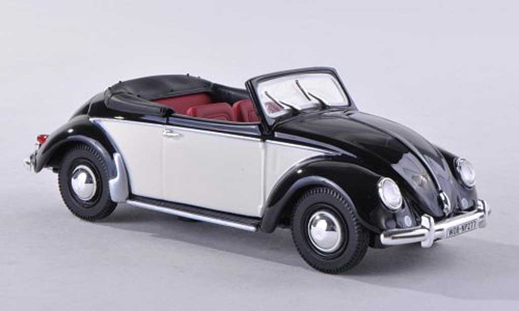 Volkswagen Coccinelle 1/43 Norev cabriolet nero/beige 1949 modellino in miniatura