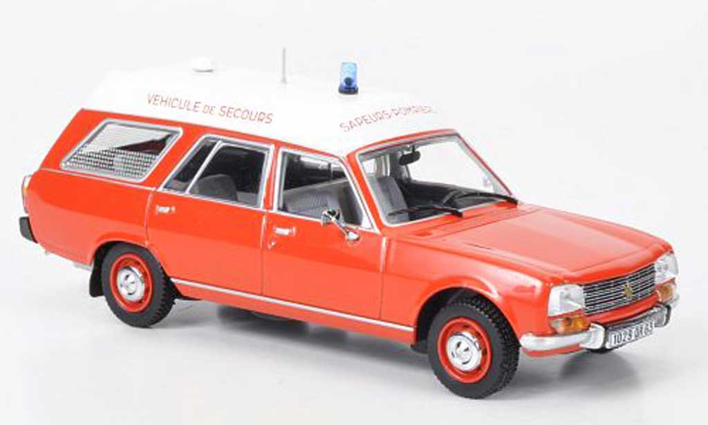Peugeot 504 Break 1/43 Norev Break Pompiers Ambulance 1979 modellino in miniatura