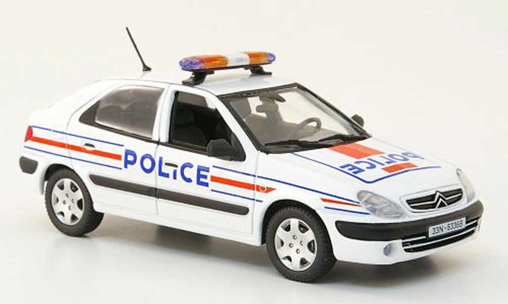 Citroen Xsara 1/43 Norev Police Nationale Polizei (F) 2001 modellino in miniatura