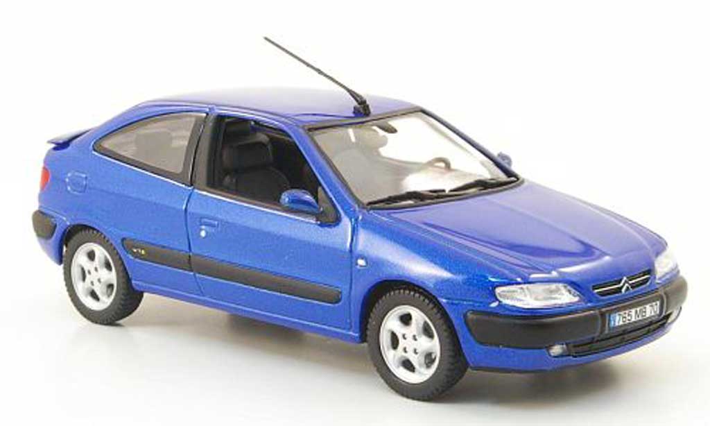 Citroen Xsara 1/43 Norev VTS blu 3-portes 1997 modellino in miniatura