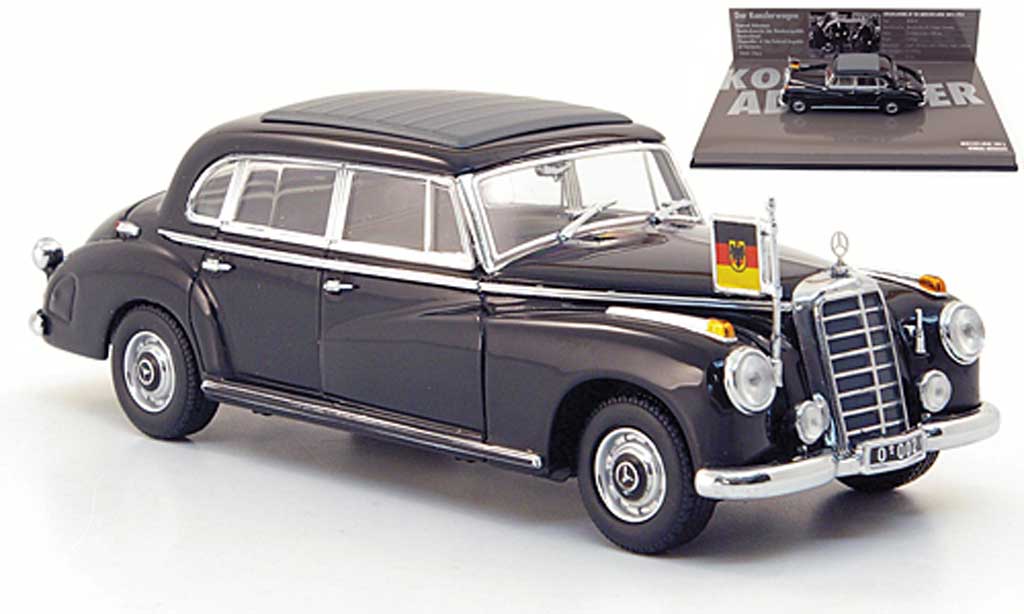 Mercedes 300 B 1/43 Minichamps B (W186III) Konrad Adenauer nero 1955 modellino in miniatura