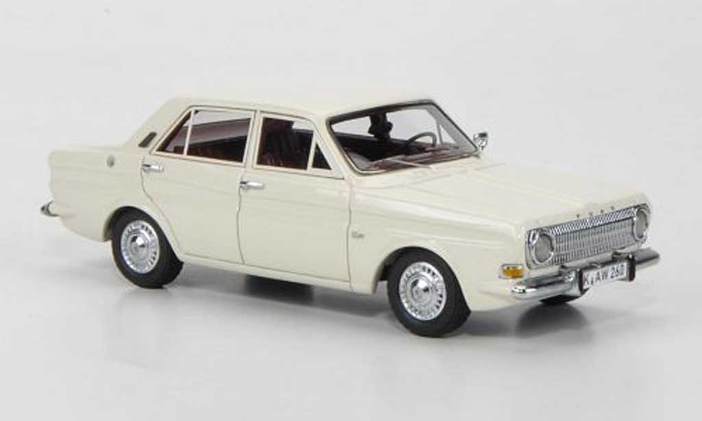Ford Taunus 1966 1/43 Neo 1966 12m P6 Limousine bianco 4-portes modellino in miniatura