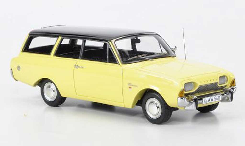 Ford Taunus 1960 1/43 Neo 1960 17m P3 Turnier giallo/nero modellino in miniatura