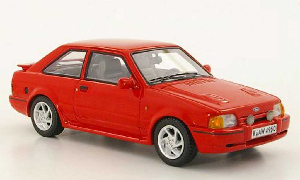 Ford Escort MK4 1/43 Neo MK4 MkIV Turbo rosso 1989 modellino in miniatura