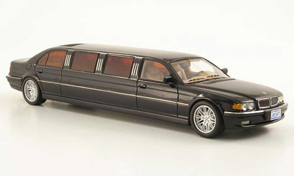 Bmw 750 E38 1/43 Neo E38 i Stretch Limousine blu modellino in miniatura