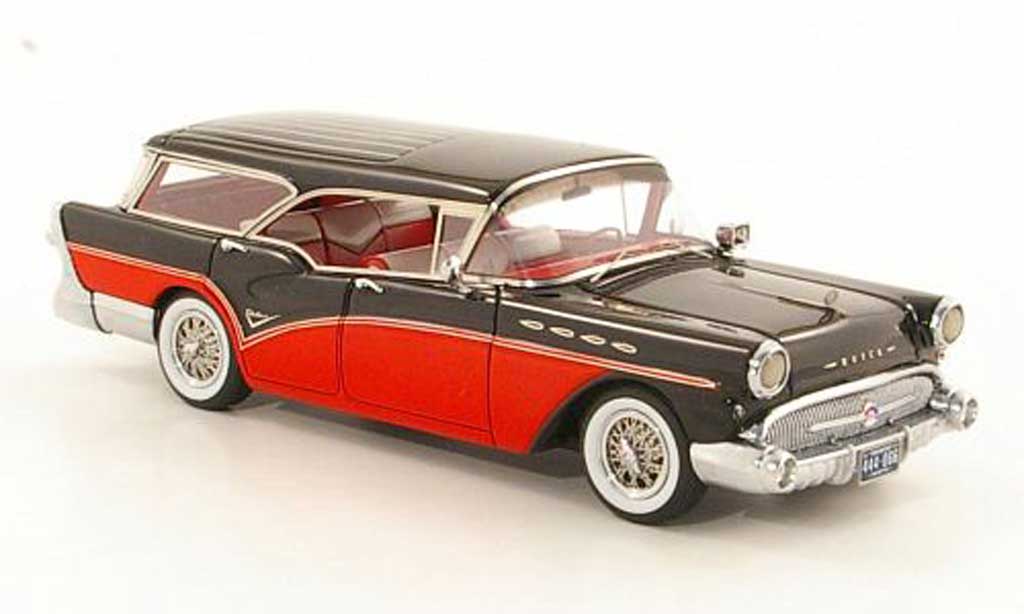 Buick Century 1/43 Neo Caballero Estate rosso/nero 1957 modellino in miniatura