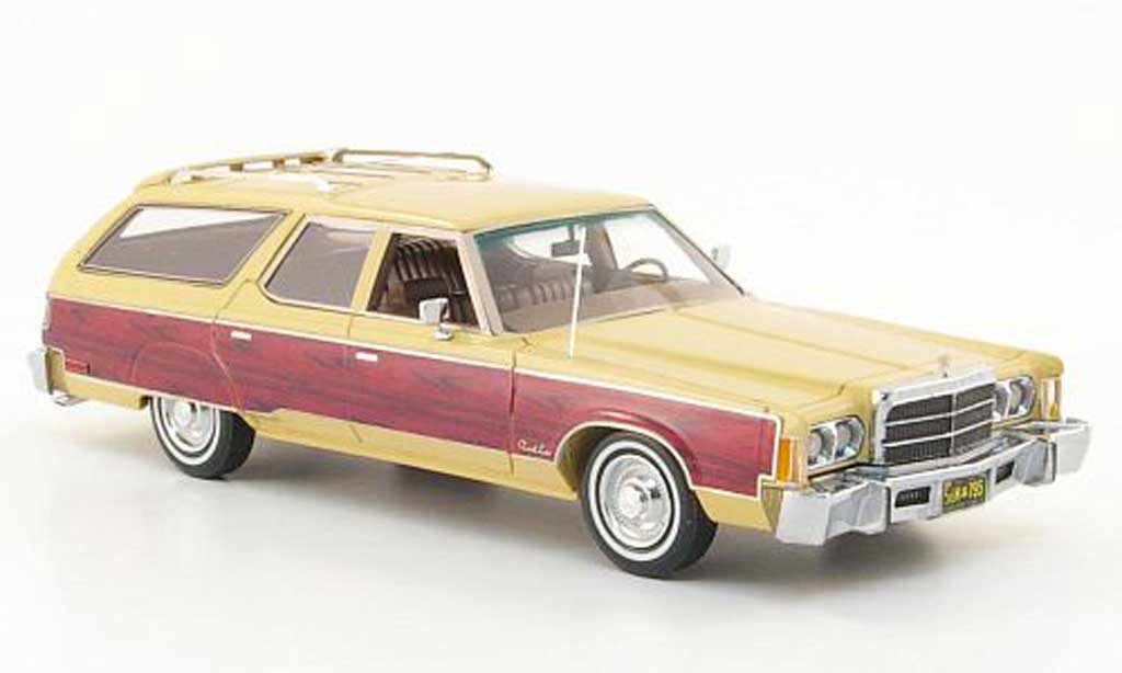 Chrysler Town & Country 1/43 Neo beige/Holzoptik 1976 modellino in miniatura