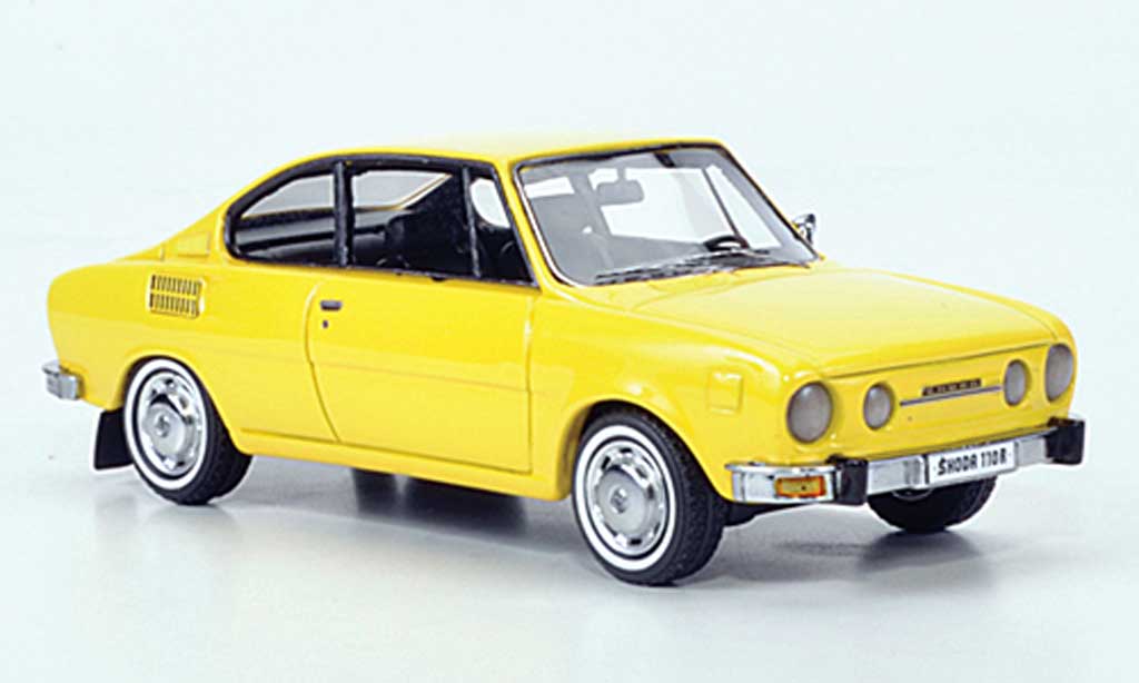 Skoda 110 1/43 Neo Coupe giallo 1972 modellino in miniatura