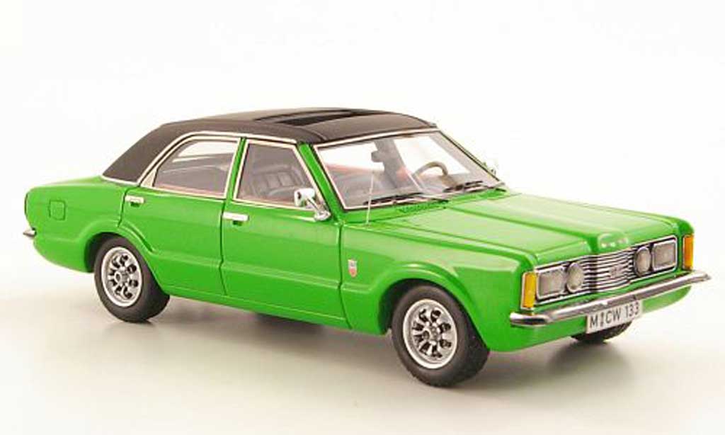 Ford Taunus 1973 1/43 Neo 1973 GXL grun/nero 4-portes limited edition modellino in miniatura