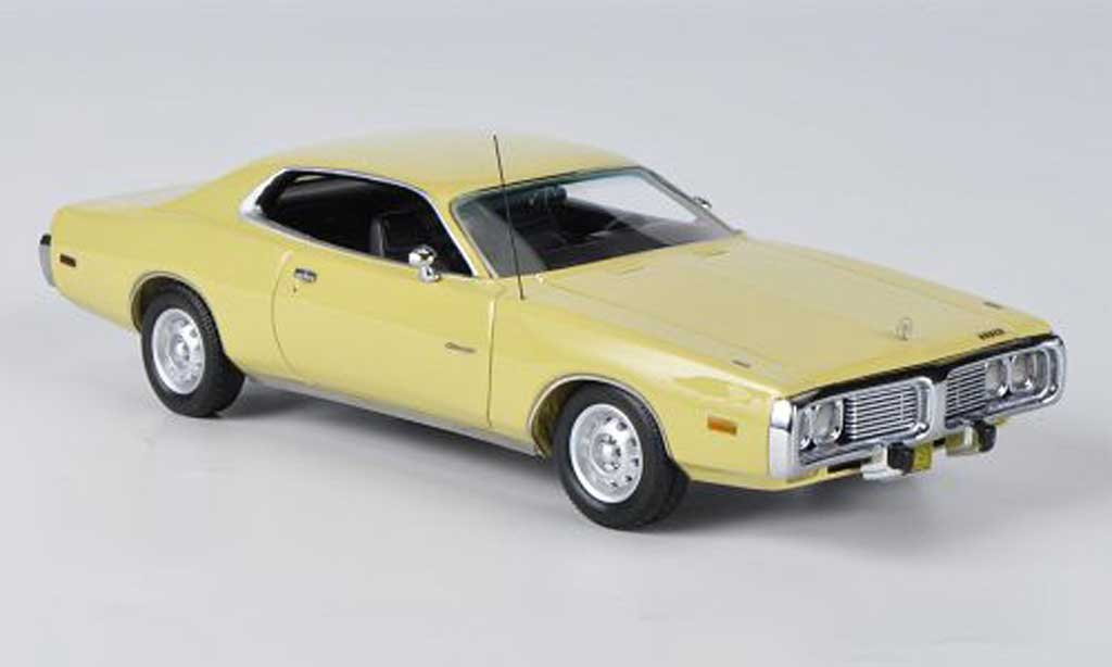 Dodge Charger 1973 1/43 American Excellence 1973 giallo modellino in miniatura