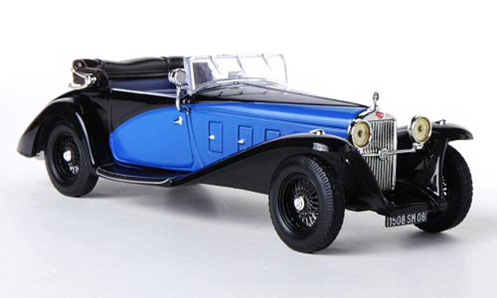 Delage D8SS 1/43 IXO Fernadez & Darrin nero/blu 1932 modellino in miniatura