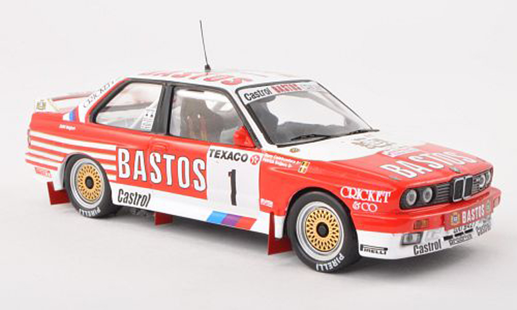Bmw M3 E30 1/43 IXO E30 No.1 Bastos Boucles de Spa 1988 P.Snijers/grigio.Colebunders modellino in miniatura
