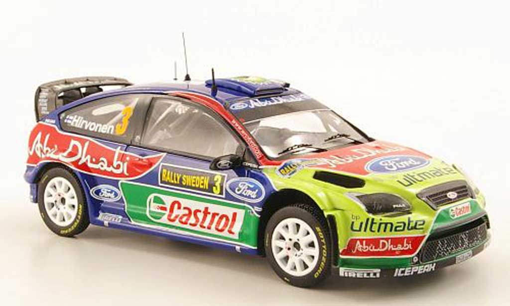 Ford Focus RS WRC 1/43 IXO RS WRC No.3 Abu Dhabi Rally Schweden 2010 modellino in miniatura