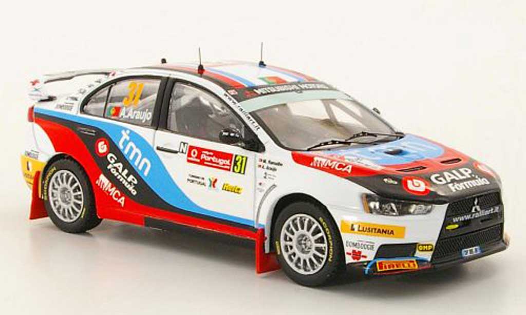 Mitsubishi Lancer Evolution X 1/43 IXO Evolution X No.31 A.Araujo / M.Ramalho Rally Portugal 2010 modellino in miniatura