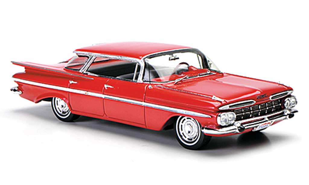 Chevrolet Impala 1959 1/43 Spark 1959 Four Window Sedan rosso modellino in miniatura
