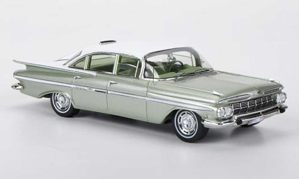 Chevrolet Impala 1959 1/43 Spark 1959 Six Window Sedan grigiogrun/bianco 1959 modellino in miniatura