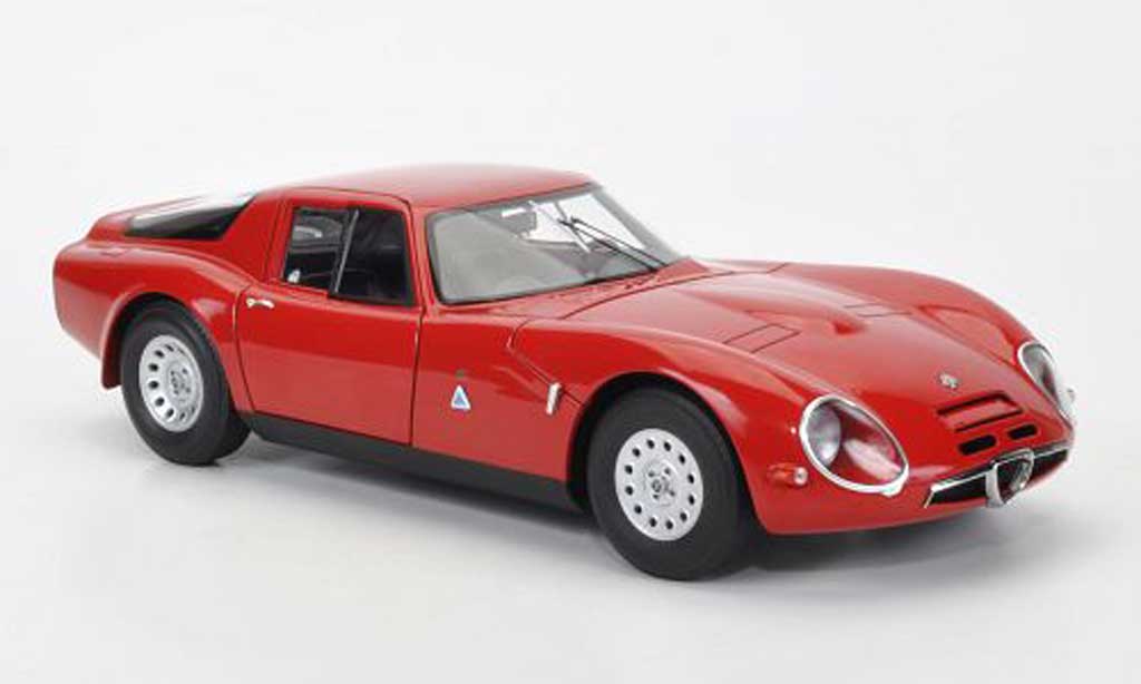 Alfa Romeo TZ2 1/18 Autoart rosso 1965 modellino in miniatura