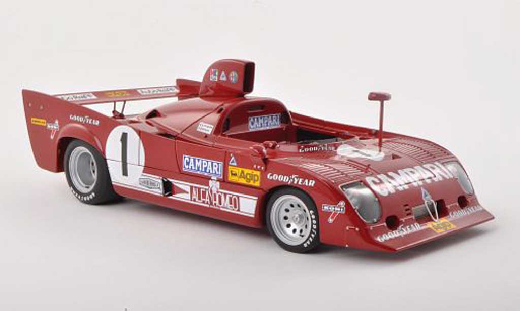 Alfa Romeo 33 1/18 Autoart TT 12 No.1 1000km Nuerburgring 1975 Merzario/Lafitte modellino in miniatura