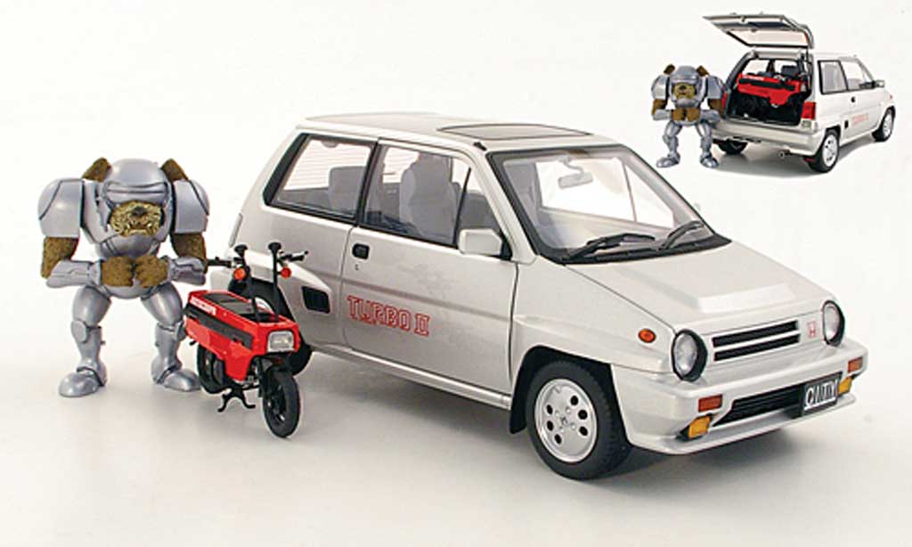 Honda City Turbo 1/18 Autoart Turbo II grigio metallisee 1983 modellino in miniatura