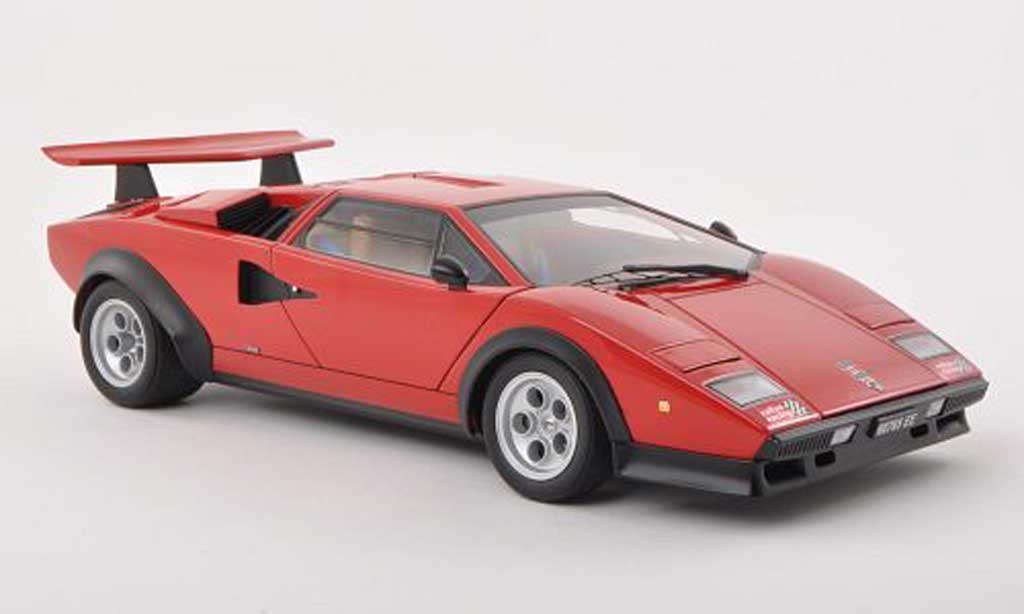 Lamborghini Countach LP 500 1/18 Autoart LP 500 S Walter Wolf Edition rosso 1975 modellino in miniatura