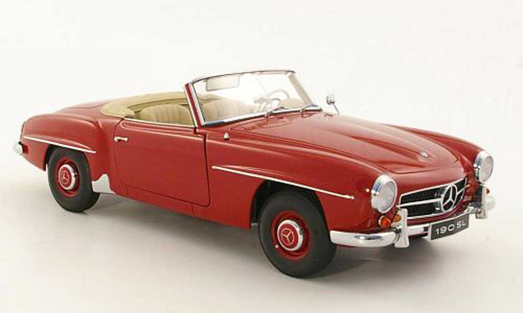 Mercedes 190 SL 1/18 Autoart SL (W121 B II) rosso modellino in miniatura