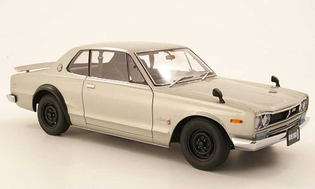 Nissan Skyline 2000 1/18 Autoart 2000 GTR (KPGC 10) grigio RHD 1969 modellino in miniatura