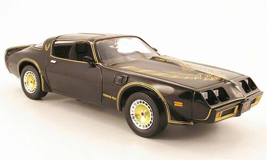 Pontiac Trans Am 1/18 Greenlight noir/or smokey and the bandit ii 1980 modellino in miniatura
