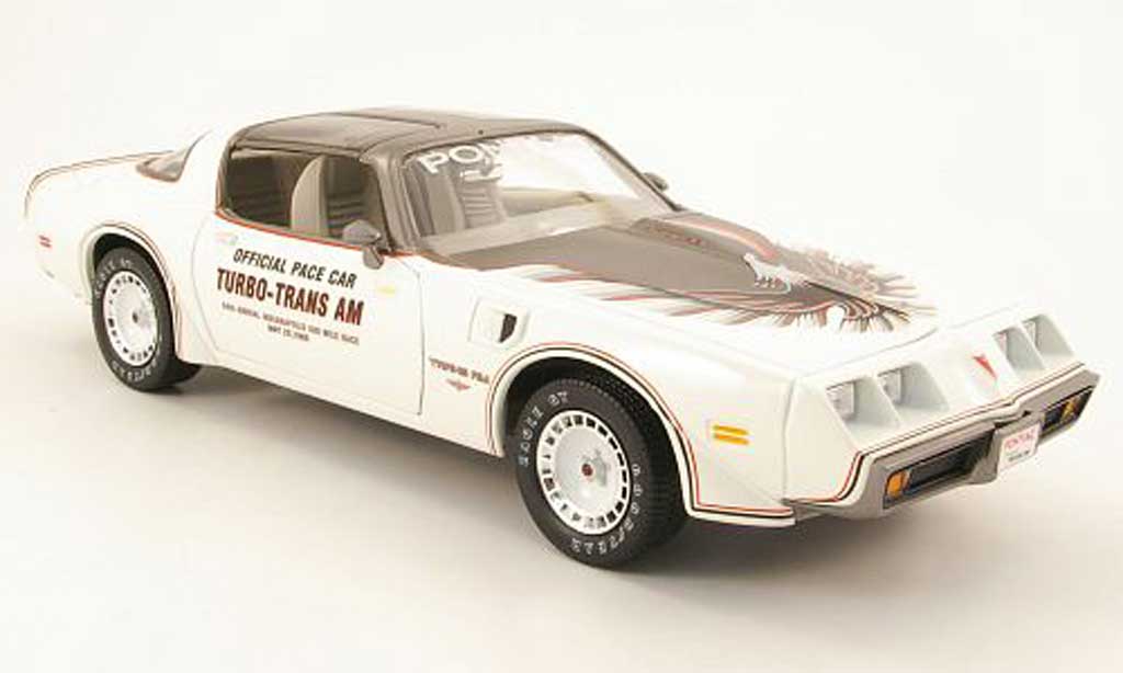 Pontiac Trans Am 1/18 Greenlight bianco/grigio pace car indianapolis 1980 modellino in miniatura
