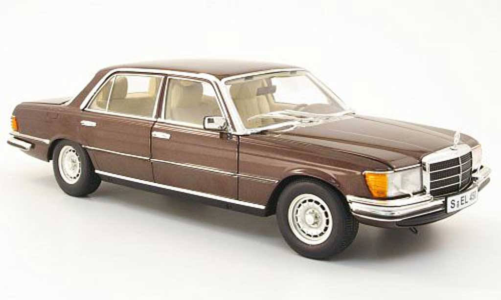 Mercedes 450 1/18 Revell sel (w116) marronee modellino in miniatura