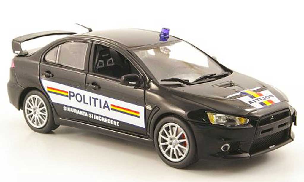 Mitsubishi Lancer Evolution X 1/43 Vitesse Evolution X Rumanische Polizei 2009 modellino in miniatura