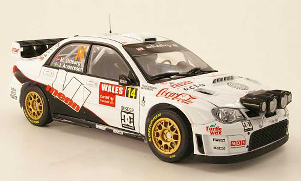 Subaru Impreza WRC 1/18 Sun Star WRC 2007 No.14 Rally Grossbritannien / Wales 2010 M.Ostberg / J.Andersson modellino in miniatura