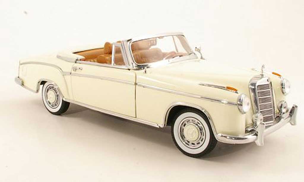 Mercedes 220 1/18 Sun Star SE Cabriolet (W128) bianco 1958 modellino in miniatura