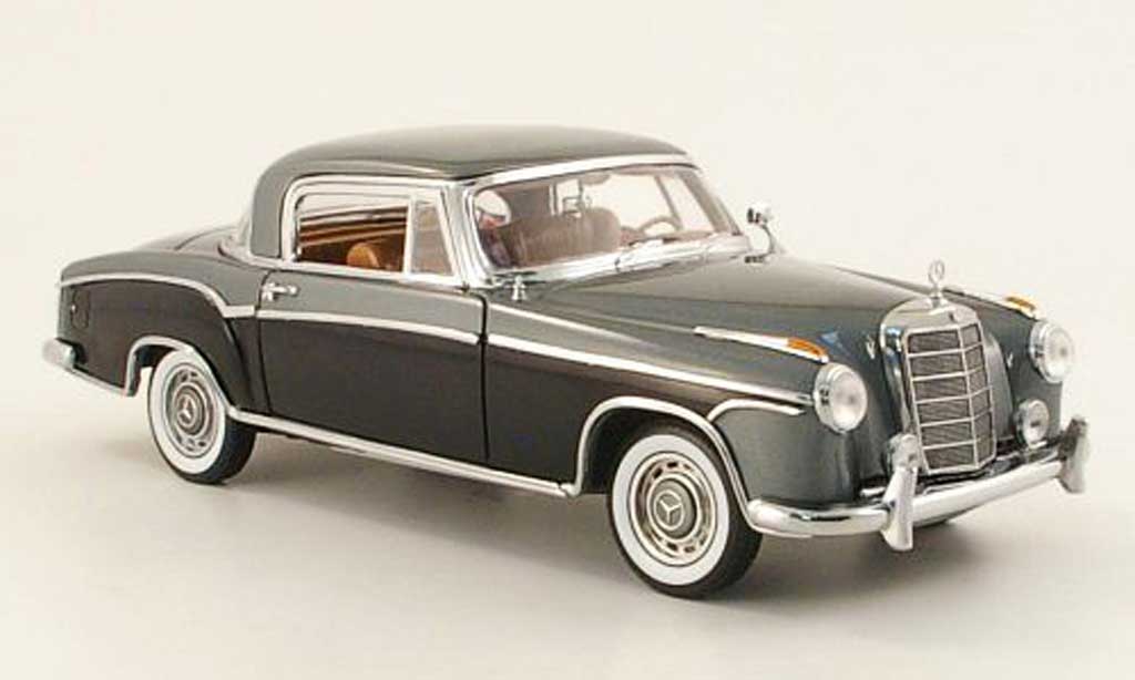Mercedes 220 1/18 Sun Star se coupe (w 128) grigio/nero 1958 modellino in miniatura