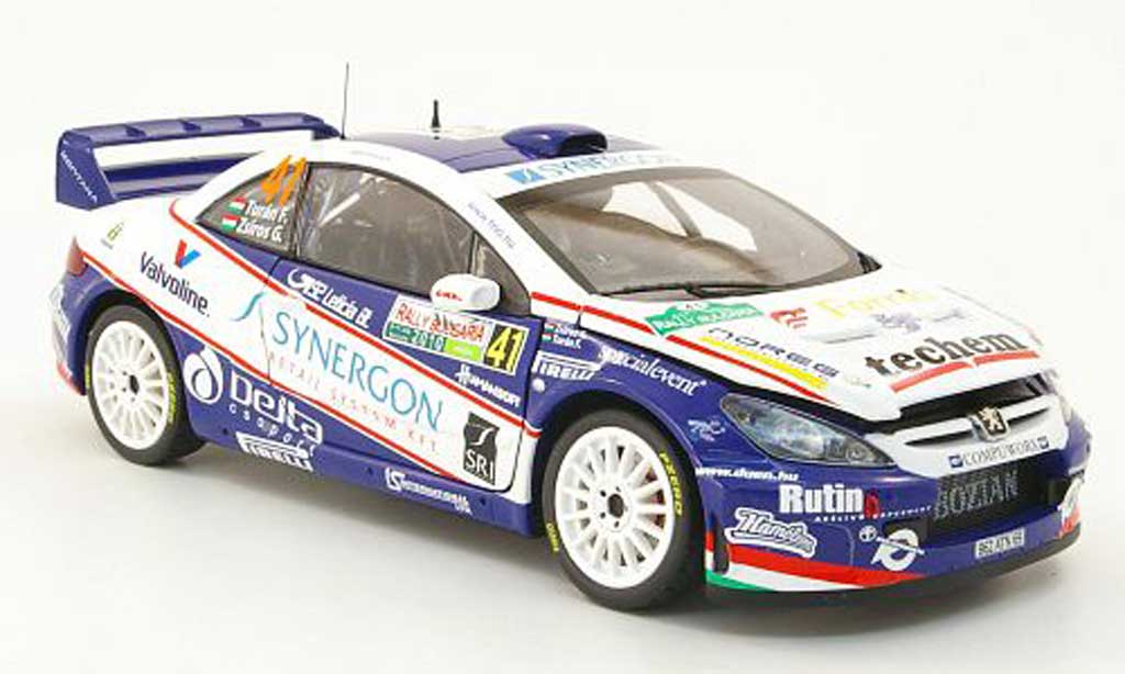 Peugeot 307 WRC 1/18 Sun Star WRC no.41 synergon rallye bulgarien 2010 f.turan / g.zsiros modellino in miniatura