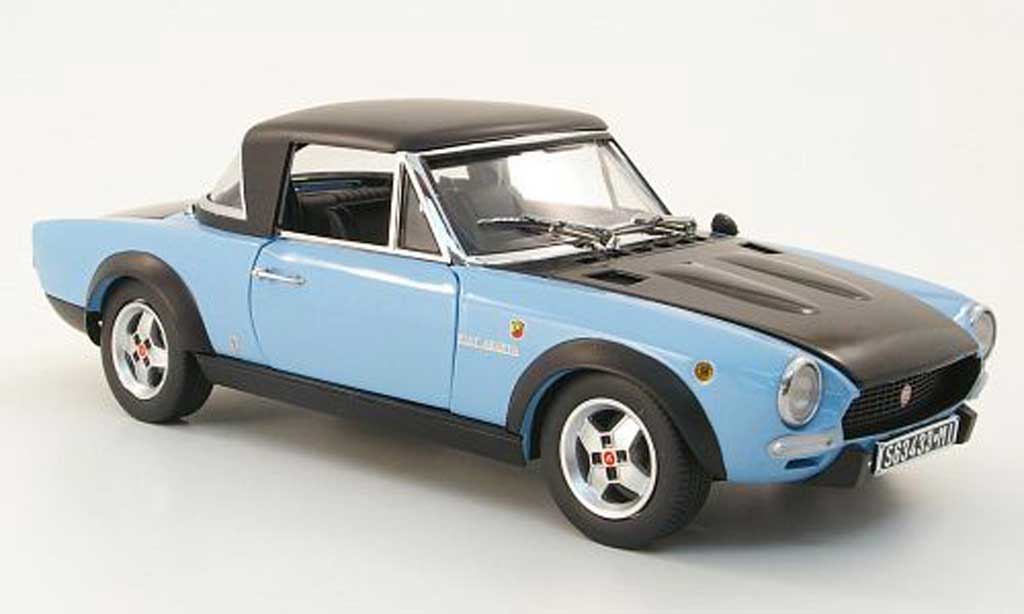 Fiat 124 Abarth 1/18 Sun Star Abarth spider csa blu/nero 1972 modellino in miniatura